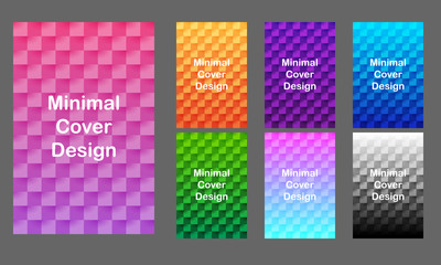 Minimal modern cover design. Dynamic colorful gradients. Future geometric patterns. Poster template vector design. Colored and black and white examples.