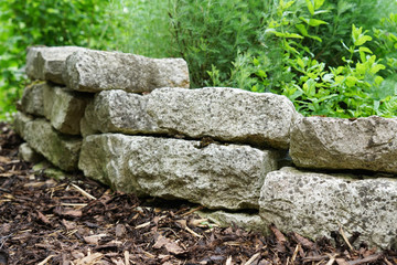 Ornate walls made of natural stone materials