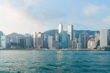 Fototapeta na wymiar Hong Kong City view of victoria harbour