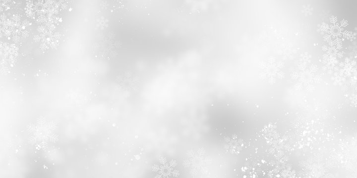 white snow blur abstract background. Bokeh Christmas blurred beautiful shiny Christmas lights