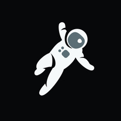 Illustration vector astronaut simple design