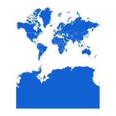 Obraz premium on the world map the country is with Antarctica