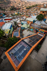 escalator in Comuna 13 in Medellin