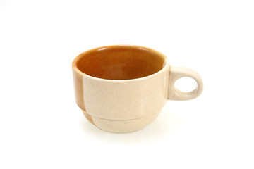 Empty coffee cup or coffee mug isolated on white background