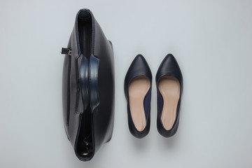 woman shoes and bag