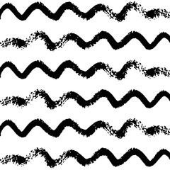 Pattern of wavy lines. Vector isolated illustration.