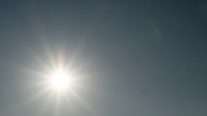 The sun has a beautiful square light.