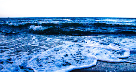 blue waves in the sea