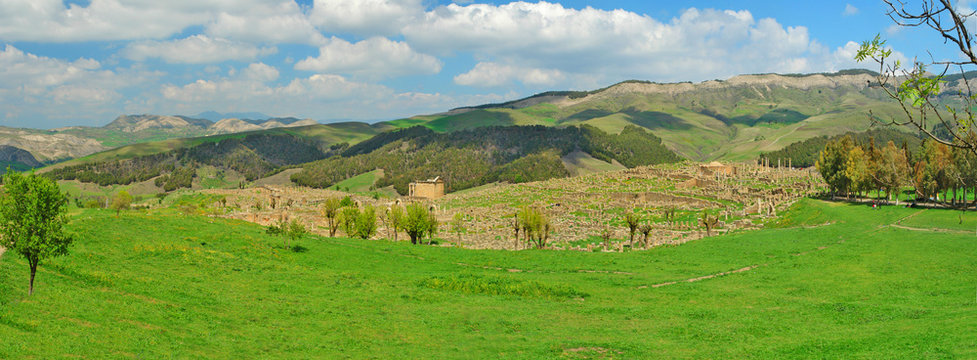 Dj&eacute;mila with some of the best preserved Berbero-Roman ruins in North Africa , Algeria