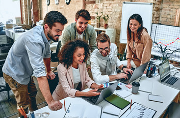 Young business people in office