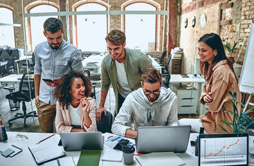 Young business people in office