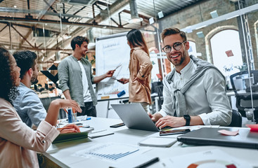 Young business people in office