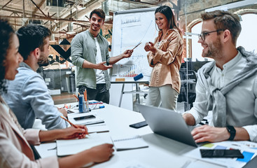 Young business people in office