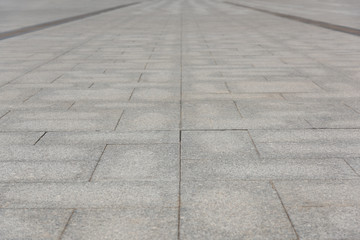 Square granite ground pavement low angle view background