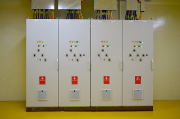 Electrical control cabinet and circuit breakers are usually securely locked in the control rooms of new commercial buildings