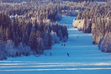 Kissenbezug Ski resort © Galyna Andrushko