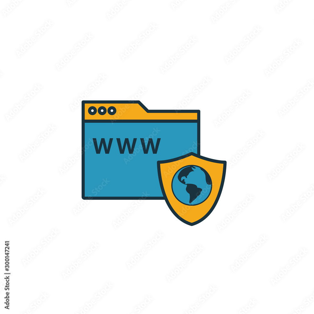 Poster site security icon. simple element from icons collection. creative site security icon ui, ux, apps, 