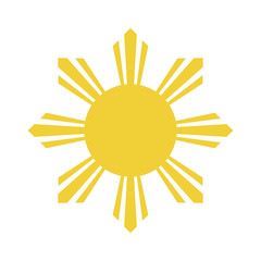 Flag element of the Republic of the Philippines. Abstract concept, icon. Vector illustration on white background.