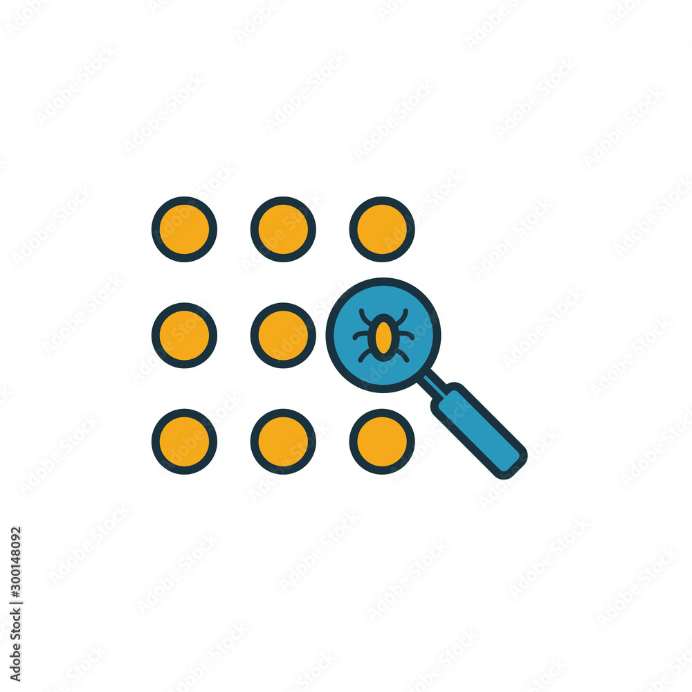 Poster anti-virus detecting icon. simple element from icons collection. creative anti-virus detecting icon 