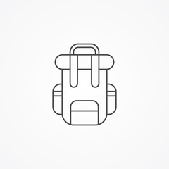 Backpack vector icon sign symbol