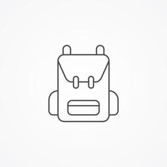 Backpack vector icon sign symbol