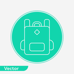 Backpack vector icon sign symbol