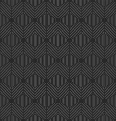 Seamless geometric pattern with hexagons. Vector background