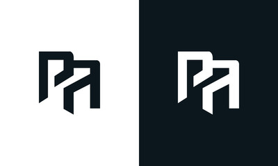 Minimalist abstract letter PA logo. This logo icon incorporate with two abstract shape in the creative process.