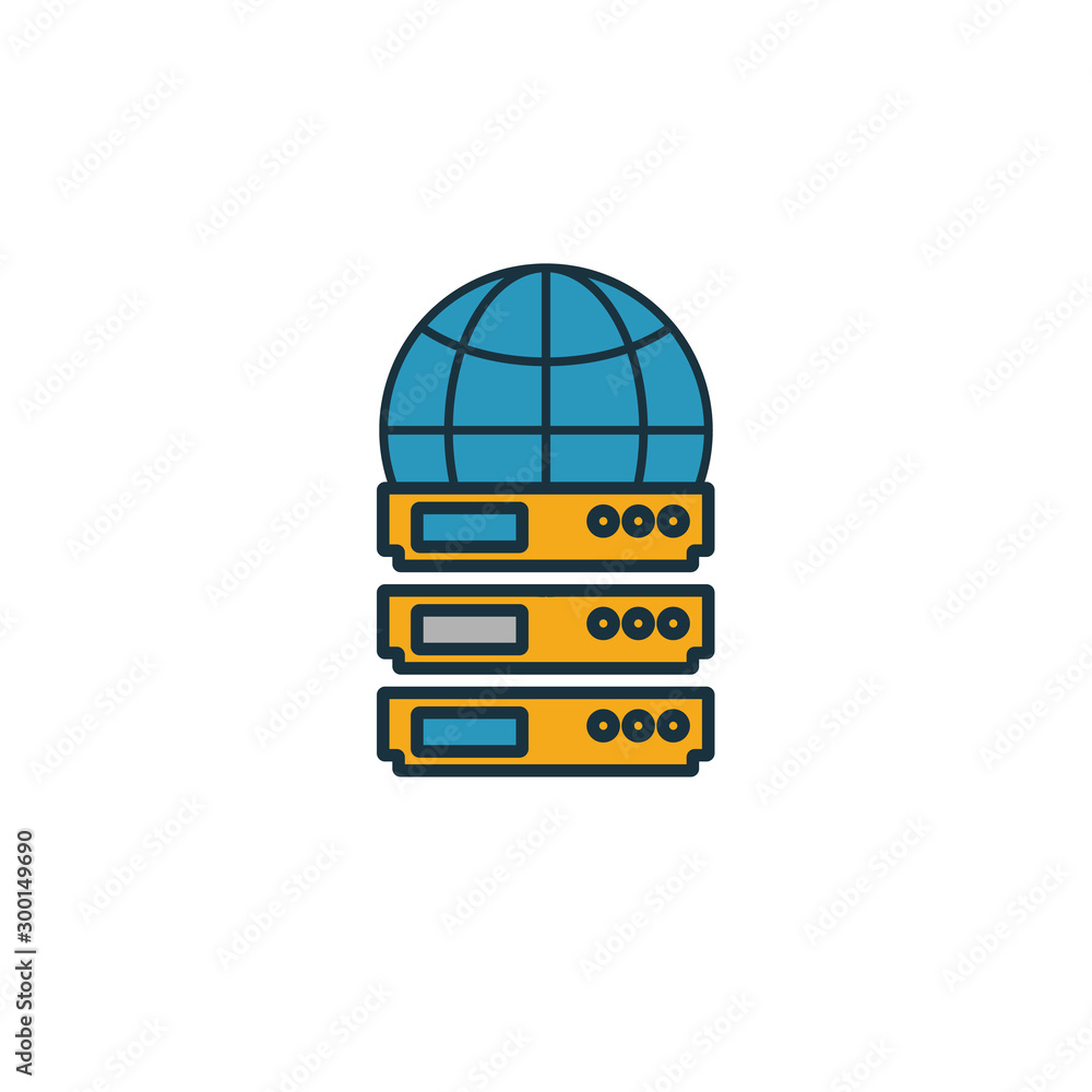 Poster dns icon. simple element from web hosting icons collection. creative dns icon ui, ux, apps, software