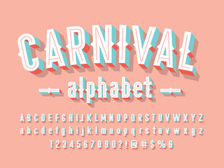 Stylish vintage styled 3D alphabet design