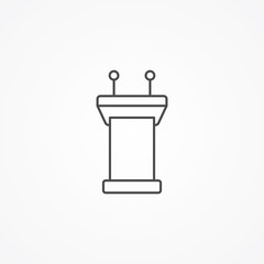 Tribune vector icon sign symbol