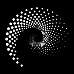 Foto auf Alu-Dibond Design spiral dots backdrop © amicabel
