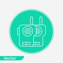 Walkie talkie vector icon sign symbol