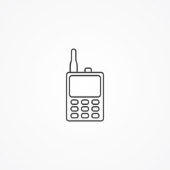 Walkie talkie vector icon sign symbol