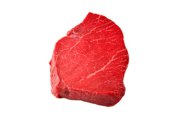 Beef steak isolated on white background.