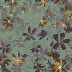 Illustration watercolor. Seamless pattern. Flowers