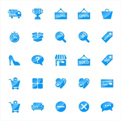 Set of ecommerce Icons with trendy flat style icon for web site design, logo, app, UI. Collection of online shopping icon. Vector illustration