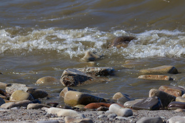 Stein Küste Wasser Textur Hintergrund