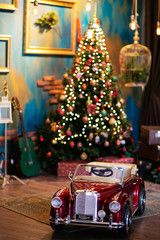 festive christmas and new year decorations