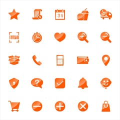 Set of ecommerce Icons with trendy flat style icon for web site design, logo, app, UI. Collection of online shopping icon. Vector illustration