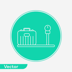 Cargo scale vector icon sign symbol