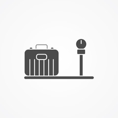 Cargo scale vector icon sign symbol