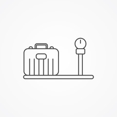 Cargo scale vector icon sign symbol