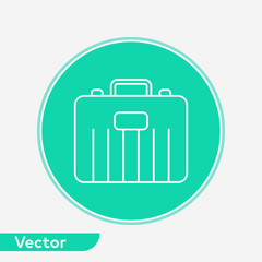 Suitcase vector icon sign symbol