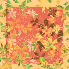 Watercolor seamless pattern. Illustration. Flowers