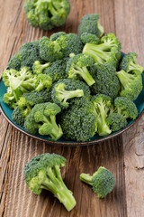 Healthy Green Organic Raw Broccoli Florets Ready for Cooking