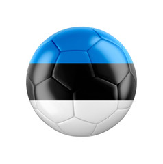 Fototapeta premium Soccer football ball with flag of Estonia