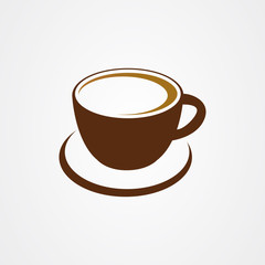 Coffee cup icon logo vector design