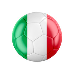 Soccer football ball with flag of Italy