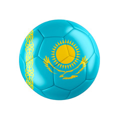 Soccer football ball with flag of Kazakhstan